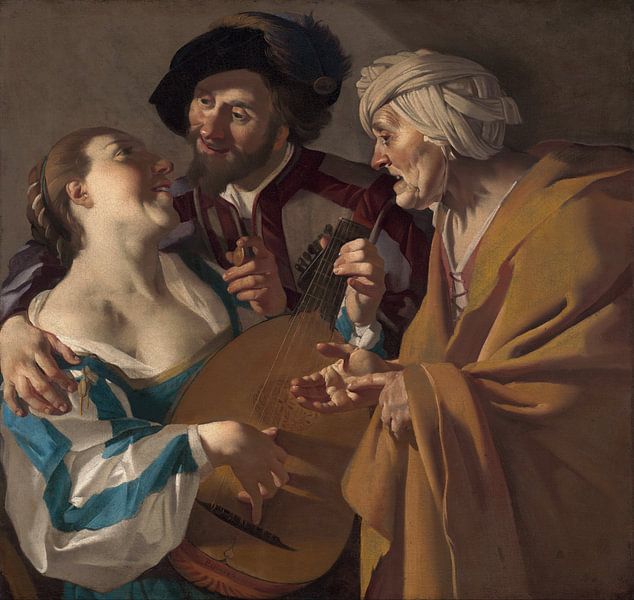 Dirck van Baburen, De Koppelaarster - 1622 par Atelier Liesjes