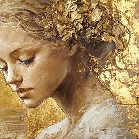 Frau in Gold von ARTEO Gemälde