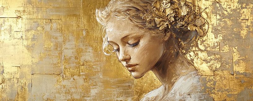 Frau in Gold von ARTEO Gemälde