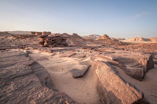 Woestijnlandschap in de Sinai woestijn van Egypte
