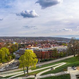 Erfurter Dom im Altstadtfrühling – Panorama der historischen Innenstadt von Mixed media vector arts