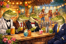 Cocktail hour with Crocs by Linda de Klein