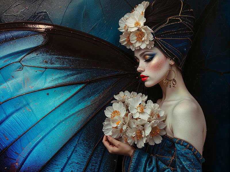 Surreal portrait of a woman with Baroque Glamour by Studio Pieternel