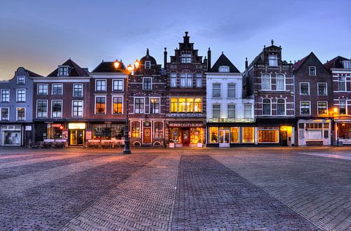 Mooie Gevels in Delft Zonsopkomst