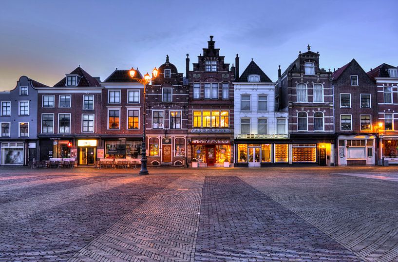 Beautiful facades in Delft Sunrise by Charlene van Koesveld