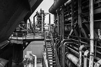 Industrial landscape in black and white