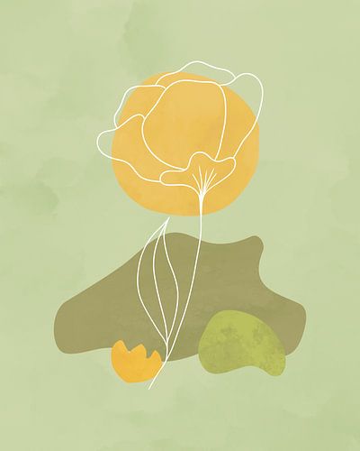 Minimalistische bloem in de zomer