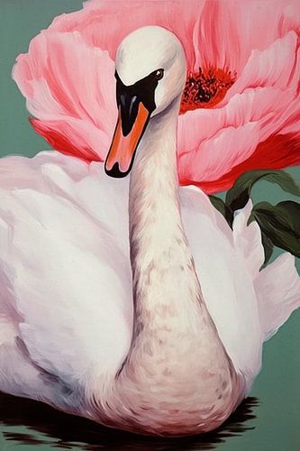 Swan And Flower