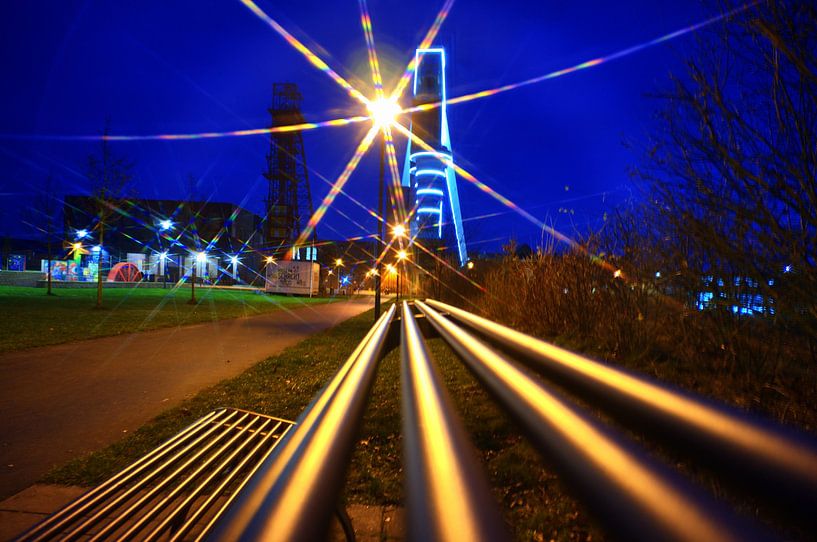 Nuit sur les bancs du parc par Edgar Schermaul