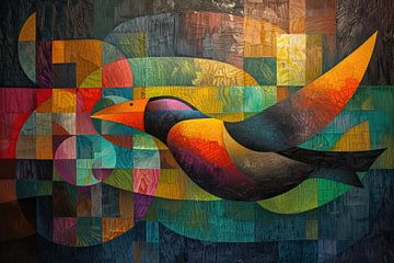 Kleurrijke Vogel | Chroma Glide van Kunst Kriebels