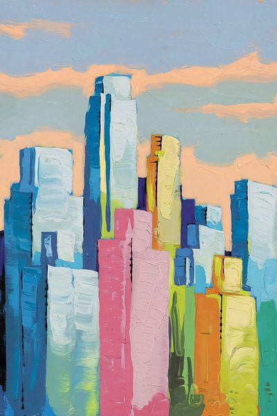 Bunte Skyline der Stadt von Imperial Art House