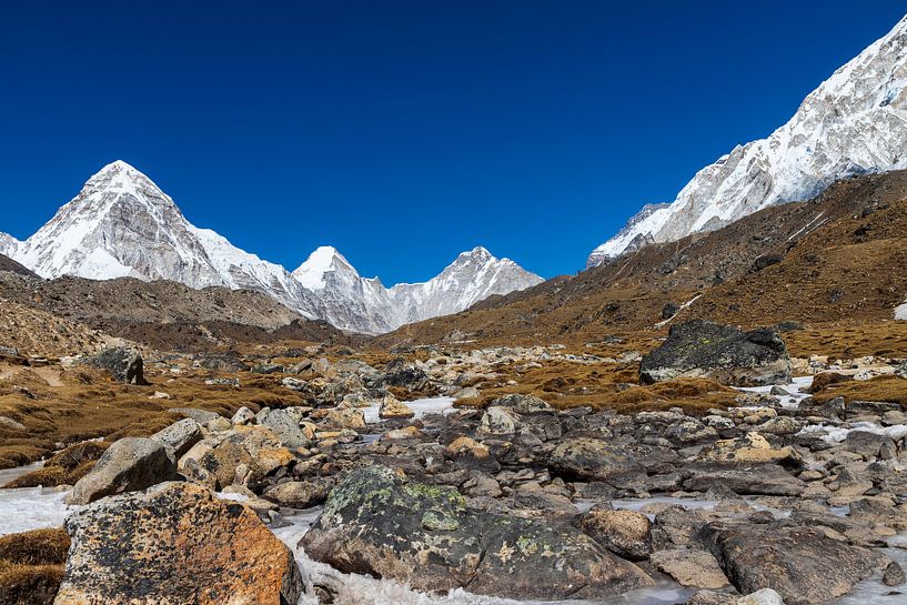 High in the mountains with that deep blue sky. by Ton Tolboom