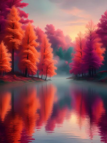 L'étreinte ardente de l'automne par Artistic