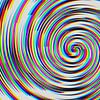 Spirale multicolore, conception numérique originale sur Annavee