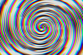 Mehrfarbige Spirale, originaler digitaler Entwurf