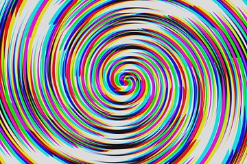 Veelkleurige spiraal, origineel digitaal ontwerp van Annavee