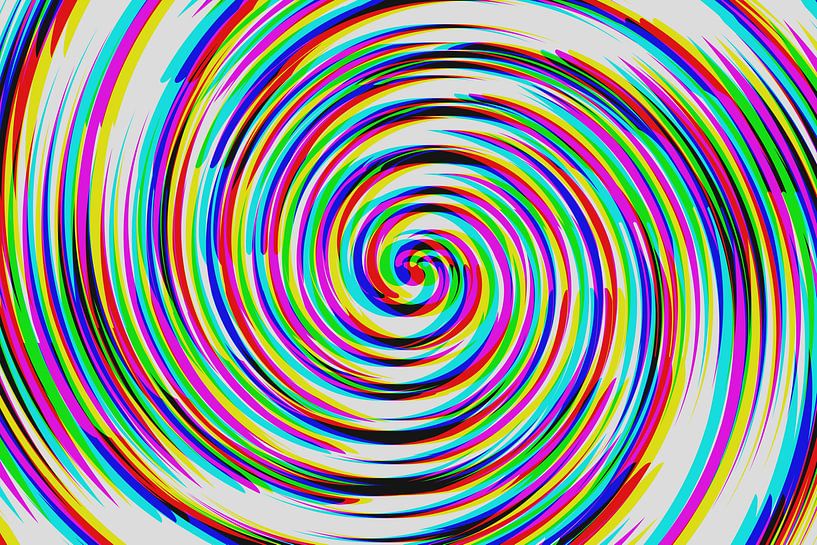 Multicolor spiral, original digital design by Annavee