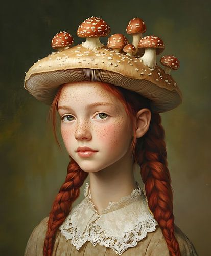 Portrait d'une jeune fille en automne