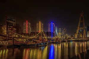 Leuvehaven bei Nacht