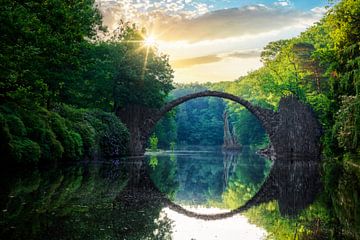 Teufelsbrücke im Park Kromlau von Dieter Meyrl