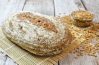 Freshly baked spelt bread