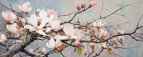 Blumenzweig | Zweig mit rosa Blumen von Blumen Studio