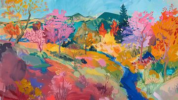Abstract spring-like landscape by Liam Jongman