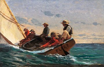 The Flirt (1874) door Winslow Homer