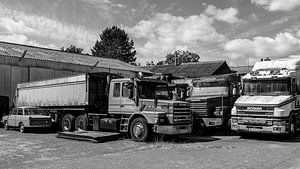 Trucks in monochrome