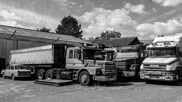 Trucks in monochrome
