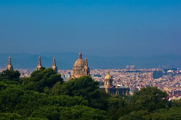 Barcelona uitzicht vanaf Montjuic van Tessa Louwerens