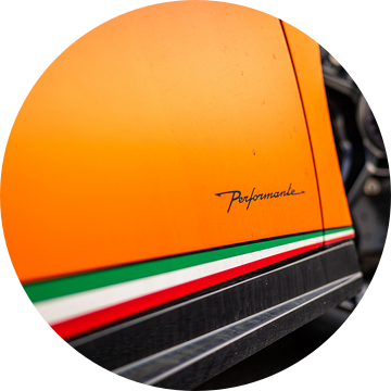 Zijkant van Lamborghini Huracan Performante van Martijn Bravenboer