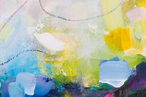 Where the Valley meets the River - abstract painting