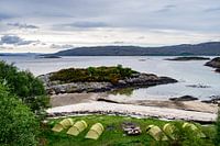Écosse - Camping sauvage surplombant l'île de Skye