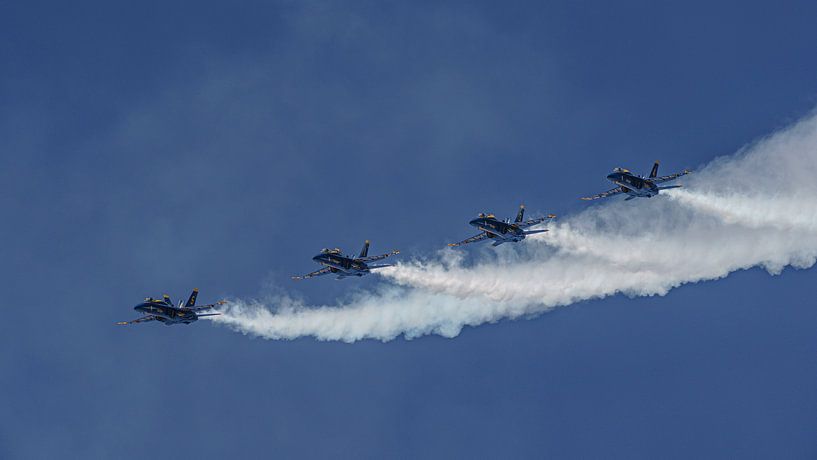 Vier op een rij, Blue Angels in actie! van Jaap van den Berg