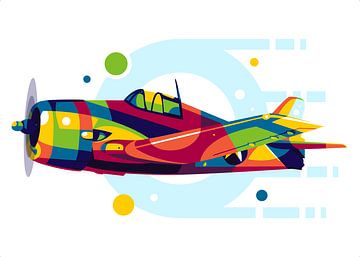 F6F Hellcat in Pop Art van Lintang Wicaksono