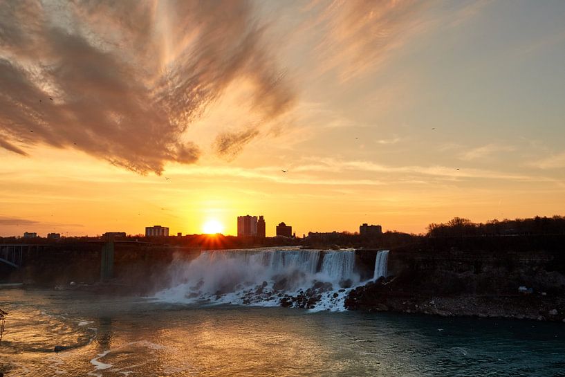 Chutes du Niagara au coucher du soleil par Jolene van den Berg