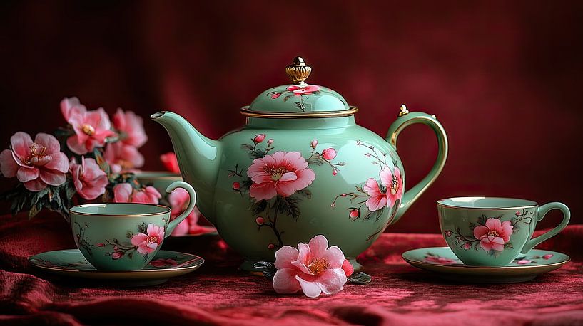 "Elegante Teestunde: Floraler Porzellan-Charme" von fredi arlangga