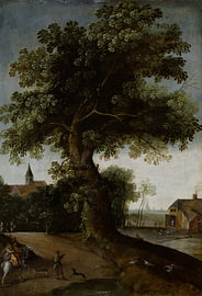 Jacob Grimmer – Landscape with a Large Oak Tree by Atelier Liesjes