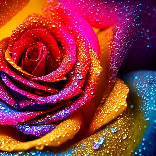 Rainbow rose