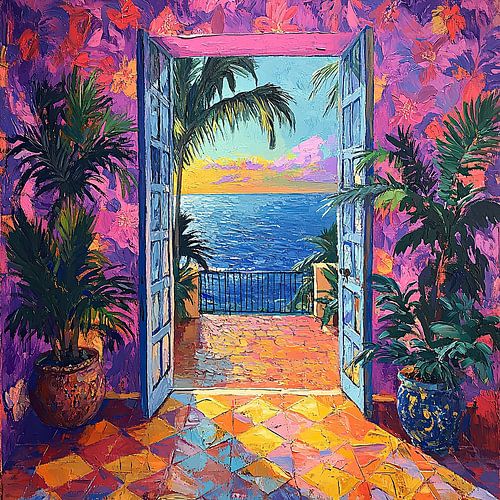Henri Matisse inspired Mediterranean Sea View Sea Fauvism