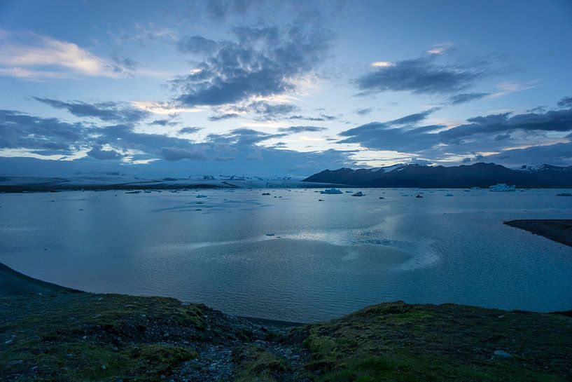 Iceland - Coast of glacier lagoon joekulsarlon with floating ice by adventure-photos
