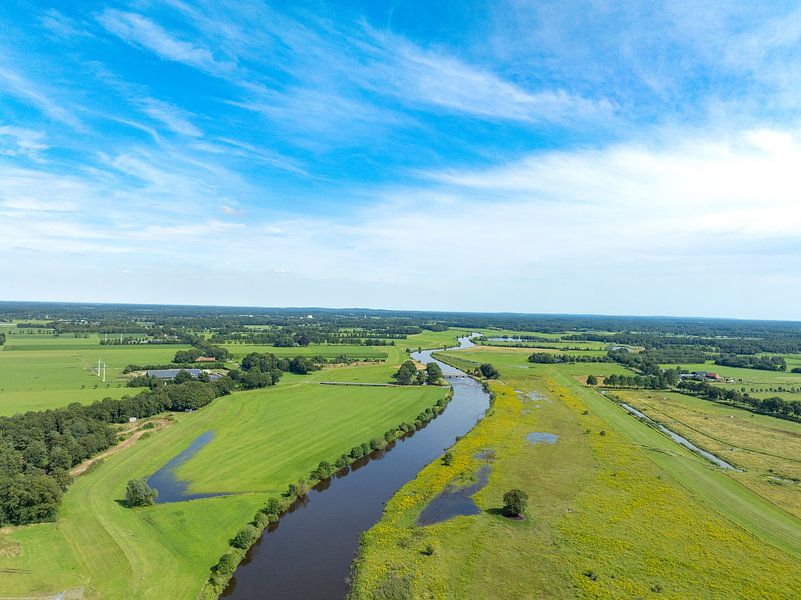 Fluss Vecht in Overijssel im Vechtetal im Sommer von Sjoerd van der Wal Fotografie
