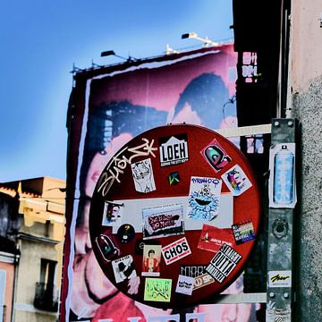 Madrid - Stopbord punk van Wout van den Berg