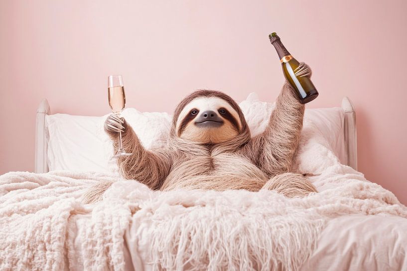 Lazy sloth enjoyment by Poster Art Shop