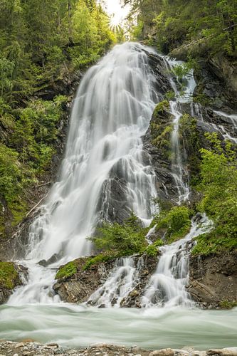 Haslacher Schleier waterval, Kalser Tal, Kals am Großglockner