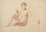 Studienzeichnung einer nackten Frau, 19. Jahrhundert von Atelier Liesjes Miniaturansicht