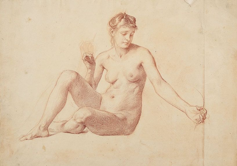 Studienzeichnung einer nackten Frau, 19. Jahrhundert von Atelier Liesjes