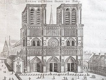 Kopergravure van de Notre-Dame in Parijs sur Martijn Joosse