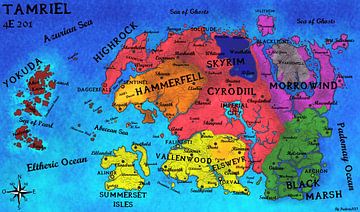 Map of Tamriel - Elder Scrolls IV Oblivion